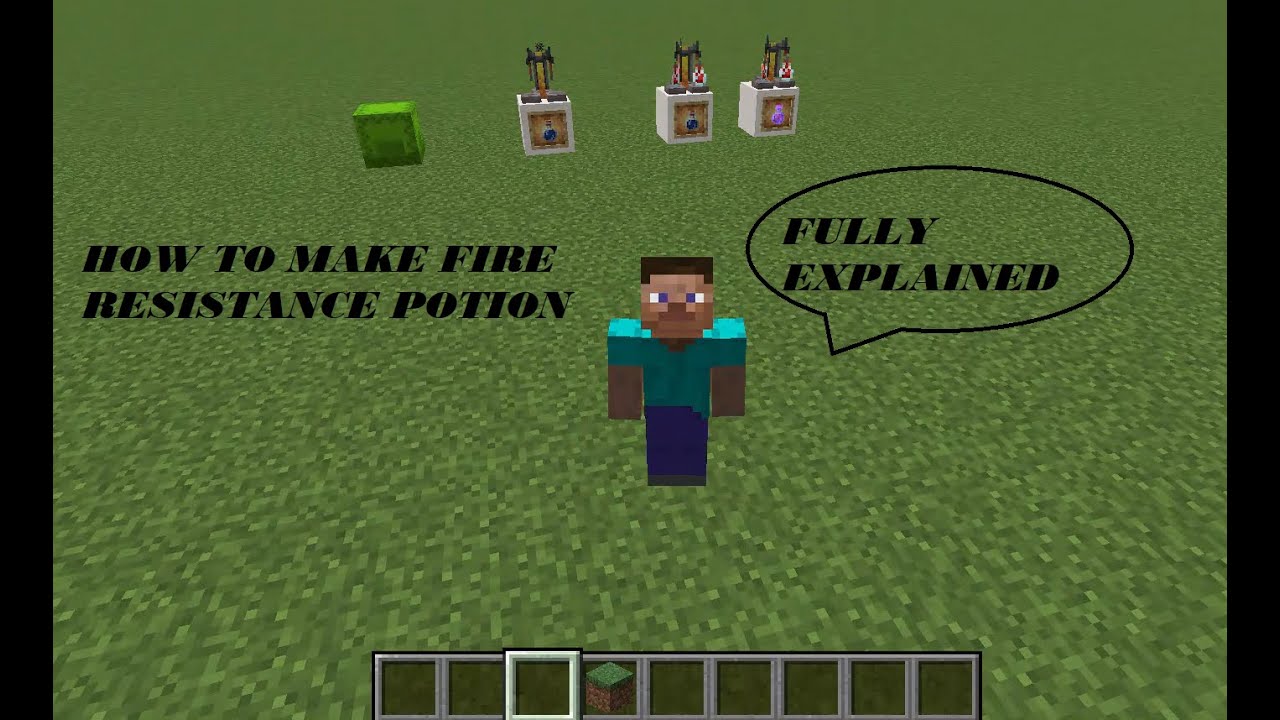 HOW TO MAKE FIRE RESISTANCE POTION IN MINECRAFT ?? // WORK IN ALL