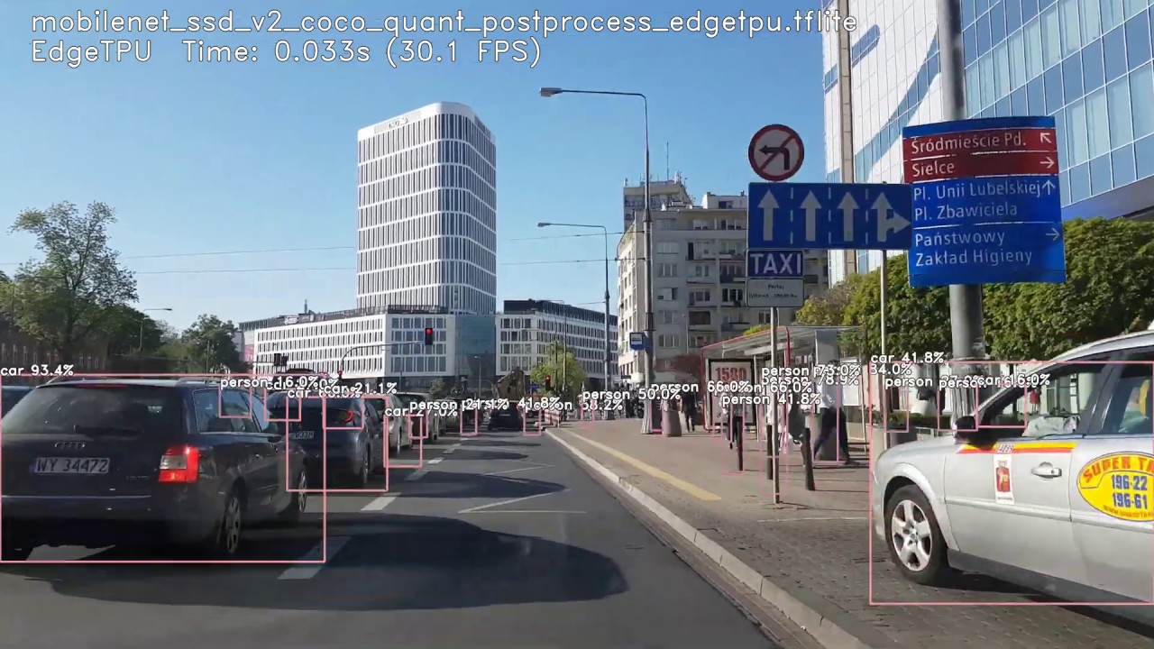 EdgeTPU object detection - SSD MobileNet V2 - YouTube