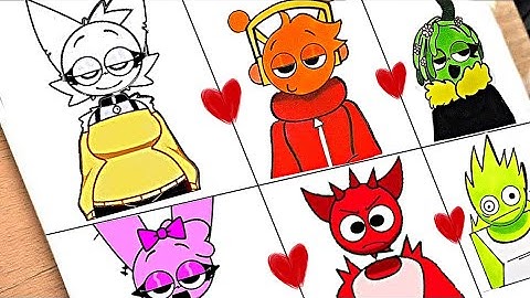 Drawing All Incredibox Sprunki Retake : HUMAN RELATIONSHIP | ALL Characters Relationship