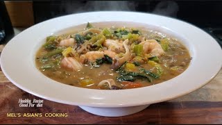 Mung Beans with mushrooms & shrimp #food #cooking #fyp #satisfying