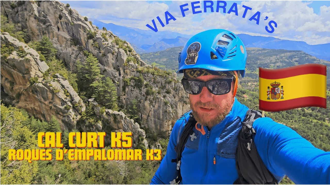 Dwie ciekawe ferraty w Katalonii 🔥 Cal Curt (K5) + Roques d'Empalomar K3  | Via Ferrata Vlog