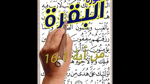 سورة البقرة من الاية 1 الى الايه 16 مكررة لسهولة الحفظ .. السورة التى لا تستطيعها البطرة |