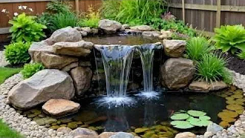 100 DIY Small Garden Pond with Waterfall Rock Garden ideas