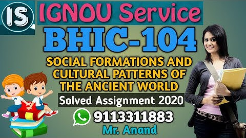 BHIC-104 Solved Assignment||English Medium||2020