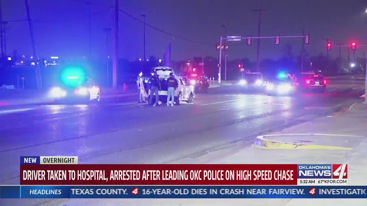 One in custody after police pursuit in SW Oklahoma City - YouTube