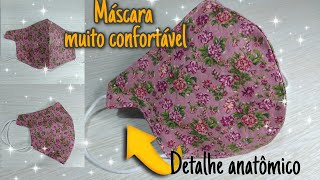 Máscara muito confortável, com detalhe lateral anatômico |DIY NEW BREATHABLE FACE MASK/ EASY PATTERN