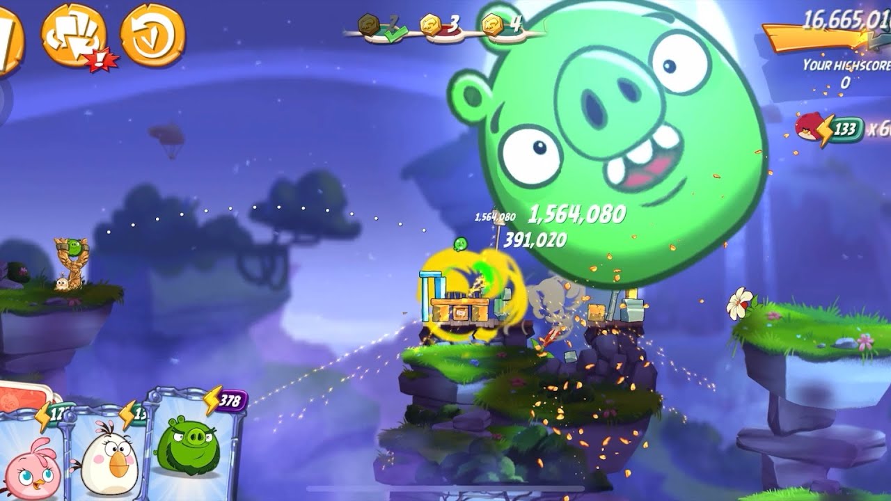 Angry Birds 2 Mighty Eagle Boot Camp (MEBC) 08112022 All 3 Levels AB2 Season 35 Day 25 - 7 Rooms