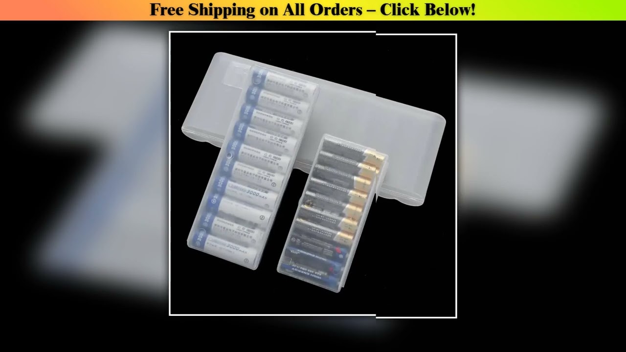 410 Slots Transparent Plastic Battery Storage Box Hard Container Holder Case For AAAAA18650 Battery