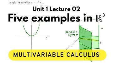 Multivariable Calculus Unit 1 Lecture 02: Five examples in R3