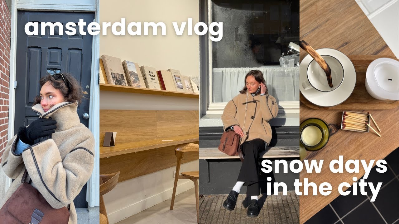 Снежные дни в Амстердаме | пилатес, кофе, еженедельный видеоблог