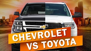 Chevrolet TAHOE VS Toyota SEQUOIA | ОБЗОР и сравнение [2019]