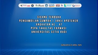 Sumpah Program Studi Profesi Apoteker Universitas Setia Budi April 2025