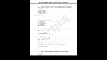 #ALL UG 3rd/4th Semester #Artificial Intelligence MCQ With Answers Part:-3