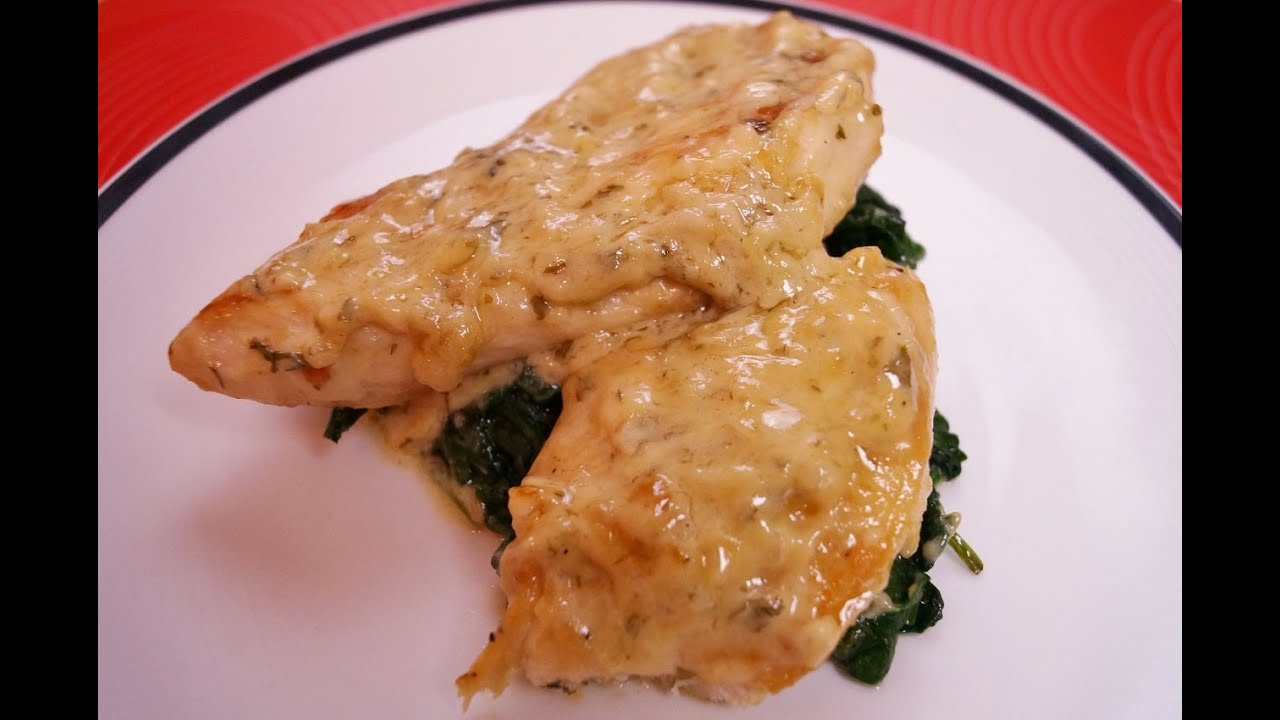 Chicken & Spinach in a White Wine Sauce Chicken Florentine Recipe