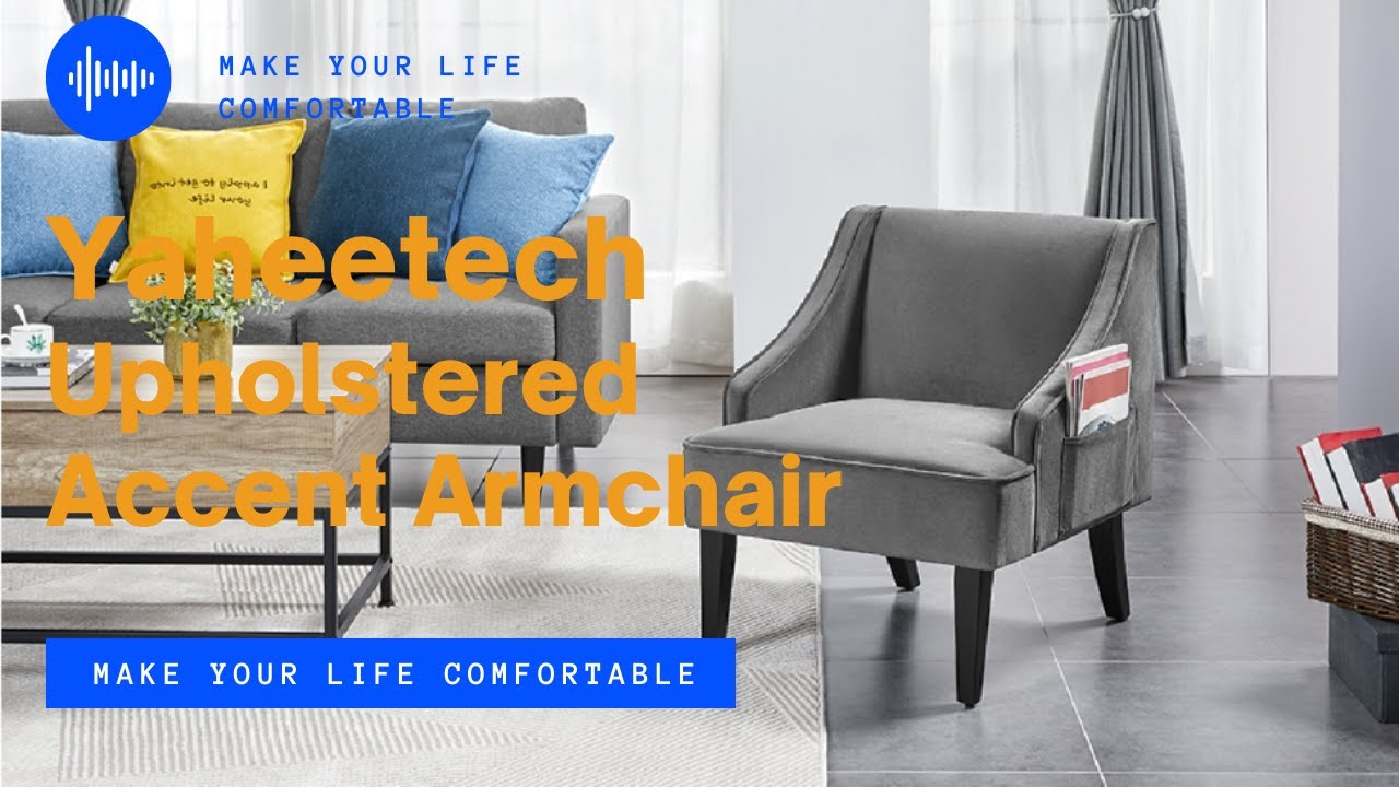 Yaheetech Velvet Accent Armchair 