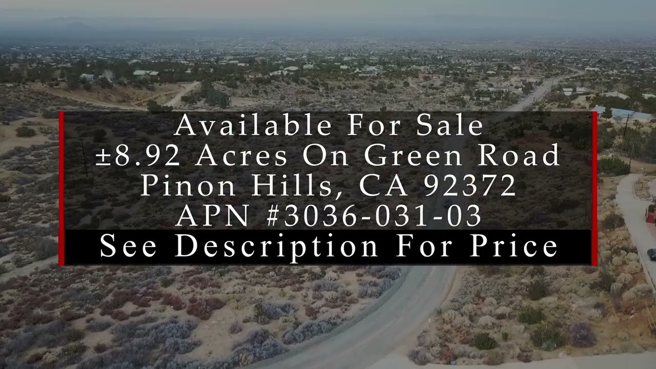 Green Rd. Pinon Hills, CA 92372 APN 