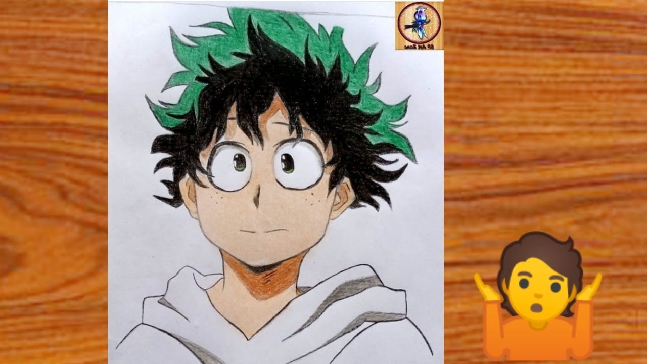 Izuku Midoriya Drawing With Color Pencil | Deku Pencil Drawing ...