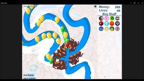 Dart Monkey Towers Only Without Tower Upgrades (Track 4, Hard, Bloons Tower Defense 3 Challenge)