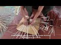 Weaving bamboo hand fan bamboo wall hanging decor  vietnamese handicraft manufacturer