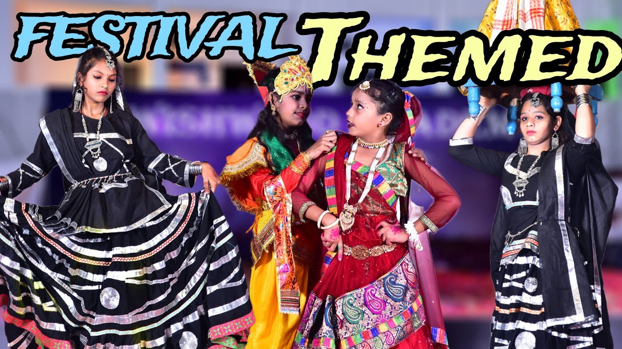 Festival Themed Dance || All Indian Festivals in One Dance | Annual Function Performance | WISHWOOD