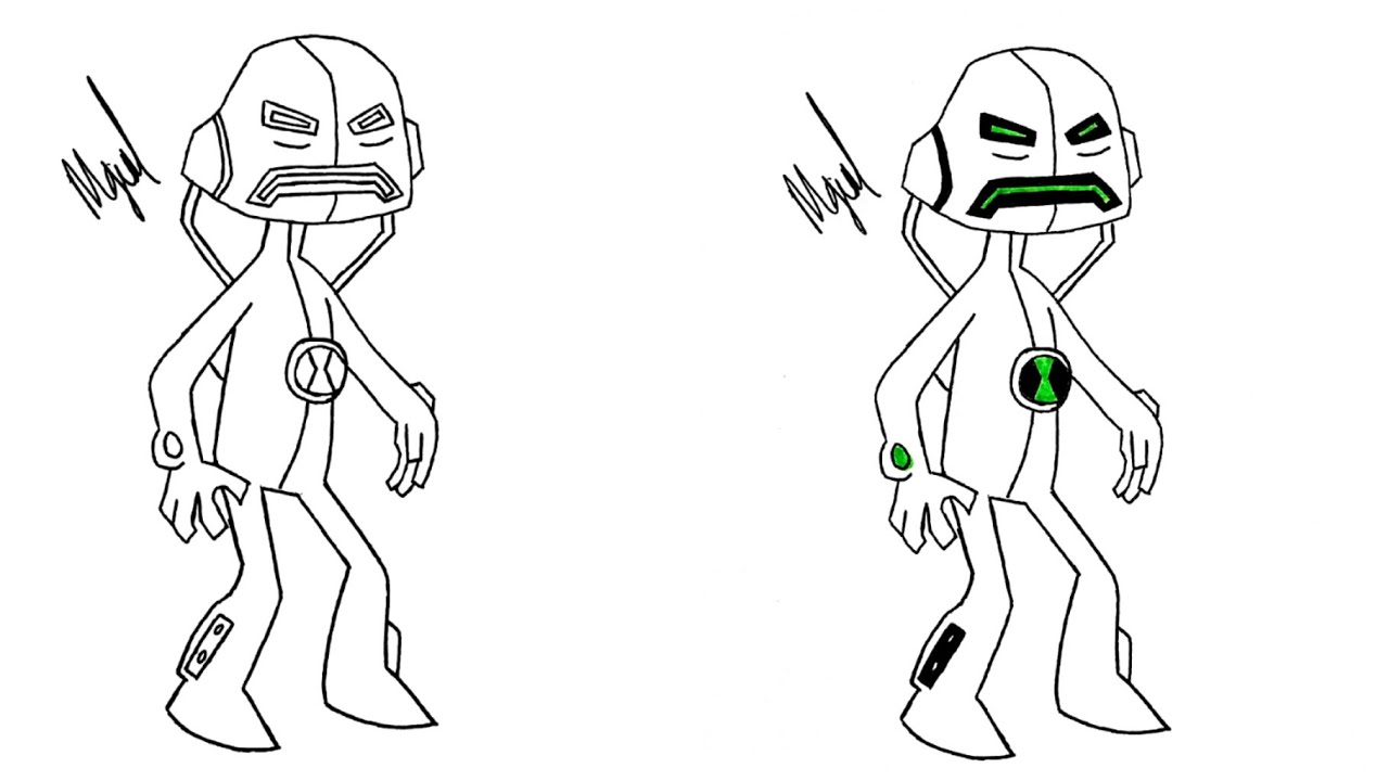HOW TO DRAW ECHO ECHO FROM BEN 10 - YouTube