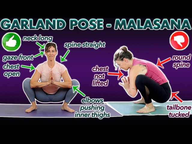 Malasana Pose - Garland Pose (Yoga Poses Easy) 