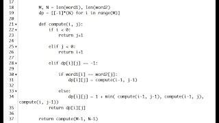 Edit Distance | Dynamic Programming | Python | Leetcode