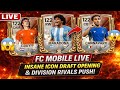 FC Mobile LIVE 🔴 Insane ICON Draft Opening &amp; Division Rivals Push! 😱 | 122 OVR ICON PACK