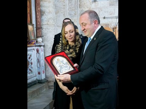 პრეზიდენტმა და პირველმა ლედიმ  წმინდა გიორგის საფლავი მოინახულეს
