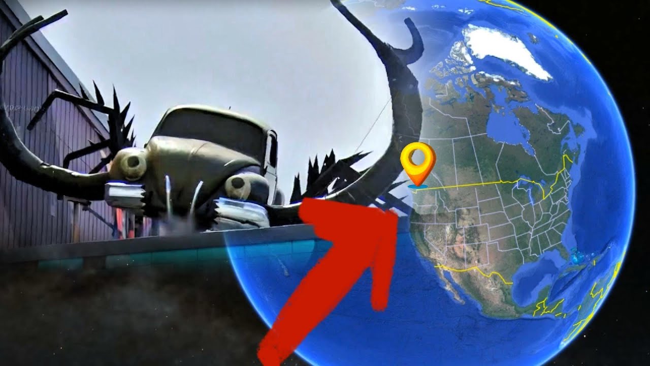 "VW Spider Beetle: Giant Attack Beetle Sculpture on Google Maps!"
