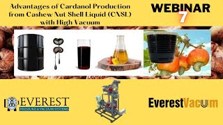 Webinar 8 : Advantages of Cardanol Production from Cashew Nut Shell Liquid (CNSL) with High Vacuum