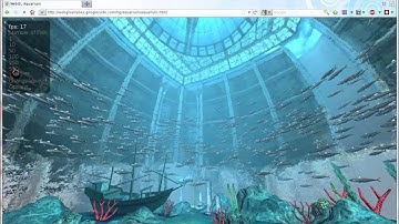 Google Aquarium WebGL demo running in Firefox 4.0 beta 7 for Linux