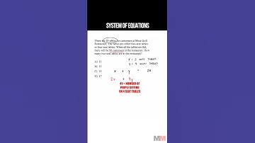 Setting up System of Equations Word Problems for SAT and ACT