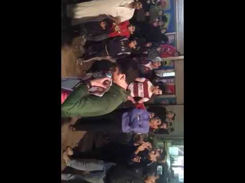 احتفال اهالى شارع 10ب حدائق المعادى بذكرى ثوره 25 يناير