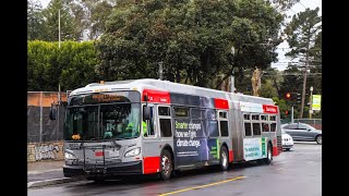 San Francisco MUNI 2016 New Flyer XDE60 6623 on Route 38R Geary Rapid