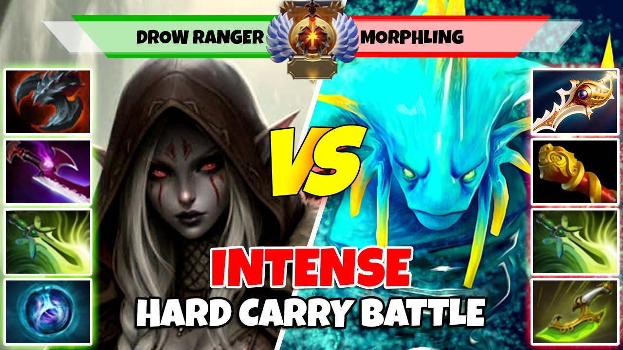 DROW RANGER (Carry) vs MORPHLING (Carry) - Epic Battle Of Immortal Rank Dota 2 Players - Z Dota 2
