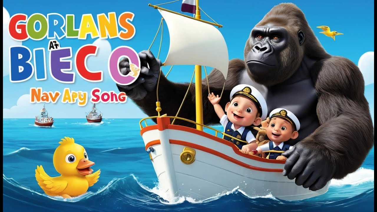 Gorilla Leads a Navy Ship 🦍🚢🎵 | Fun Ocean Adventure Song for Kids | Nursery Rhymes for Toddlers