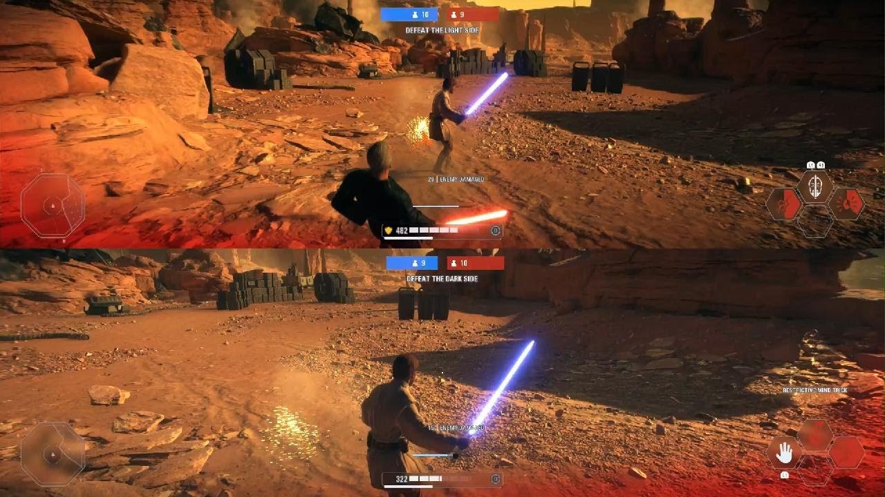 Battlefront 2 Split Screen Duel No Commentary - YouTube