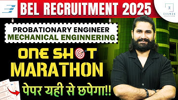 BEL Mechanical Marathon 2025 | BEL Probationary Engineer Mechanical PYQ Solved | Shivam Sir