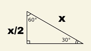 في المثلث الذي زواياه °30-°60-°90 اثبت أن نصف الوتر = أحد الضلعين ؟
