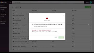 How to delete (drop) a table in Panoply