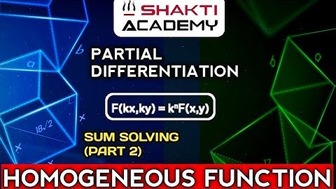 Partial Differentiation || Sum Solving Of Homogeneous Function Part 2  || Engineering Maths