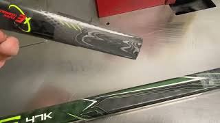 HOW TO TAKE BROKEN BAUER AND BROKEN CCM MAKING A HOCKEY STICK