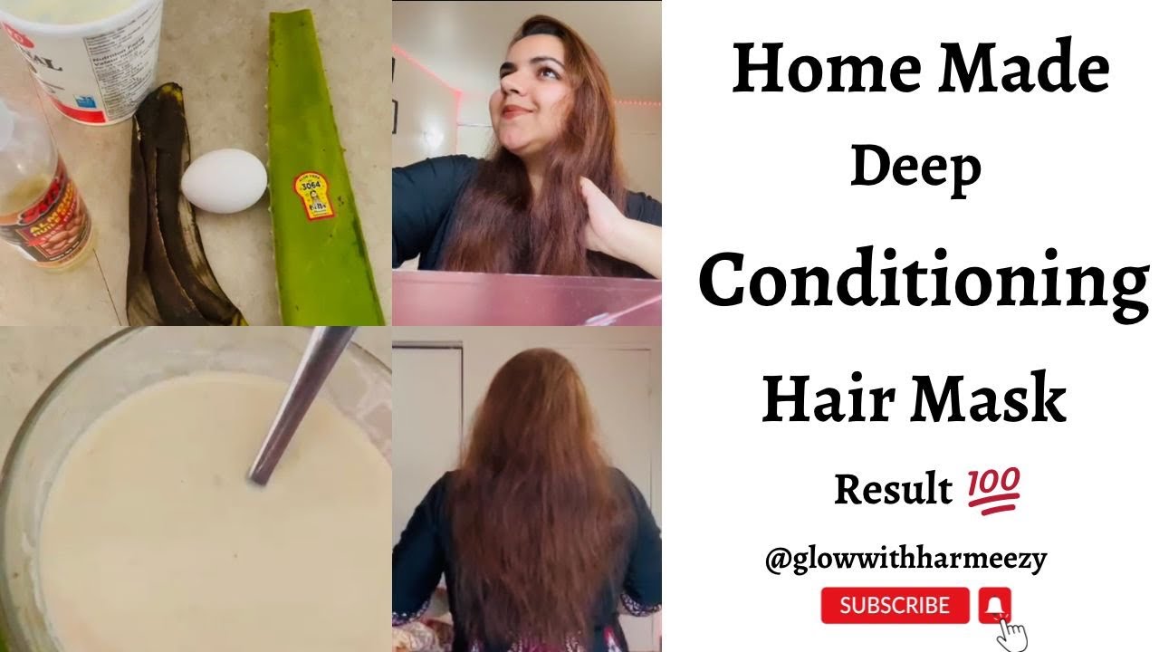 Get Glossy Shiny Hair DIY Hair Mask Glow With Hareemzy - YouTube