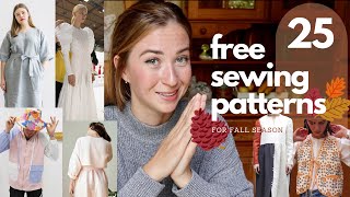25 FREE PATTERNS FOR FALL\AUTUMN ,Free Sewing Patterns for colder weather,Free transitional Patterns