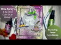 Halloween Card 2 | Mica Spray Background | Zig Colored Witch Hats