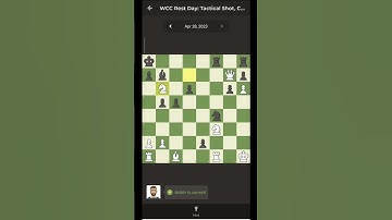 Daily Puzzle 🧩 WCC Rest Day: Tactical Shot, Careful Finish