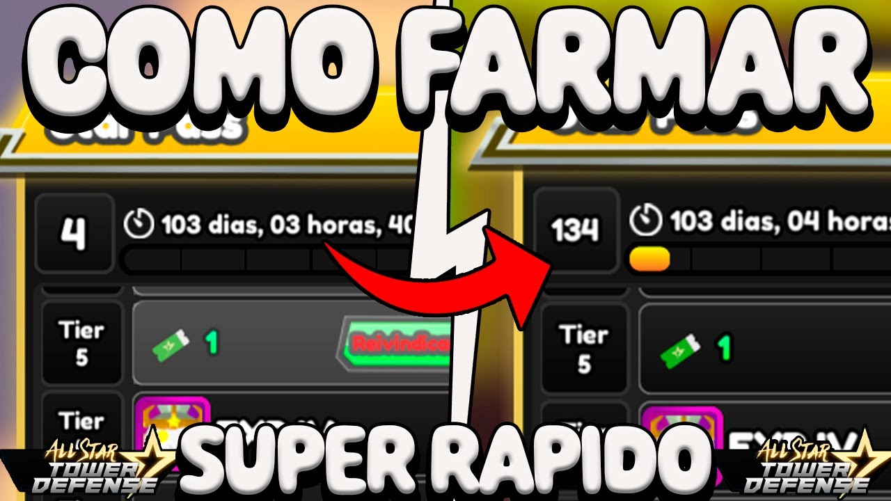 NOVO MÉTODO! COMO FARMAR PASS SIMPLES E RÁPIDO! (All Star Tower Defense)  Ep. #06 