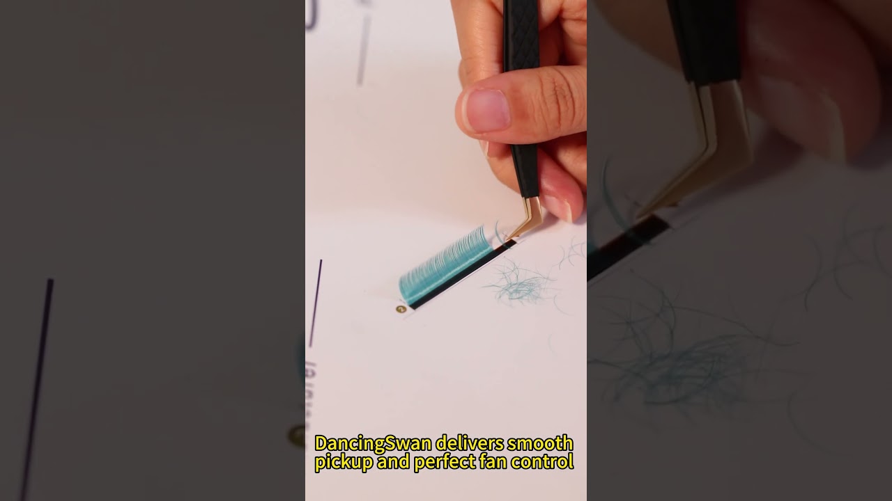 Soft colored lashes bloom with DancingSwan’s anti-slip tweezers.