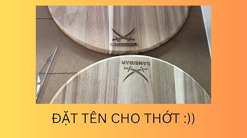 Viết tên cho thớt với máy khắc Laser CO2 của Ironwood